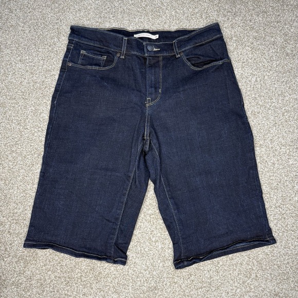 Levi's Pants - Levi's Bermuda Shorts Women's Size 29 Dark Wash Blue Denim Classic Pockets